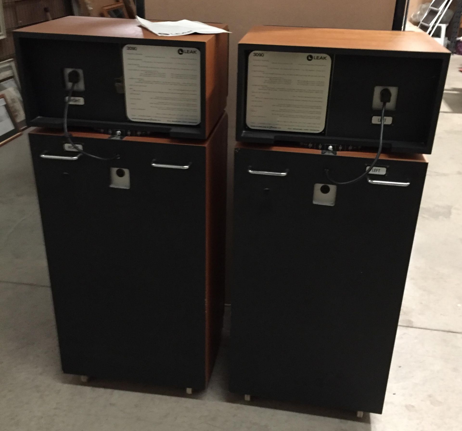 Pair of 2 piece Leak 3090 Loudspeakers, height 120cm, - Bild 2 aus 4