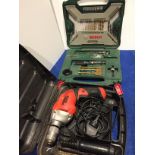 Black & Decker KR70 Electric Drill in case & Bosch X100 Set of bits, Arbor, Ratchet Screwdriver,