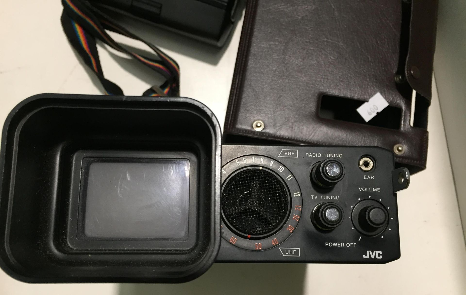 3 Items - JVC P-100 UKC AM-FM Radio Television with case, - Image 2 of 4