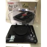 ION Air LP Wireless Streaming Turntable with box