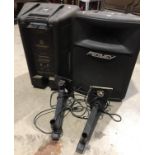 Pair of Peavey Impulse 200 Sound Reinforcement Speakers with two wall mounting brackets