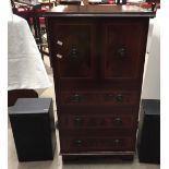 Sharp SG-S333 Hi-Fi Midi System in Mahogany Cabinet with Sharp two way speaker system