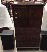 Sharp SG-S333 Hi-Fi Midi System in Mahogany Cabinet with Sharp two way speaker system