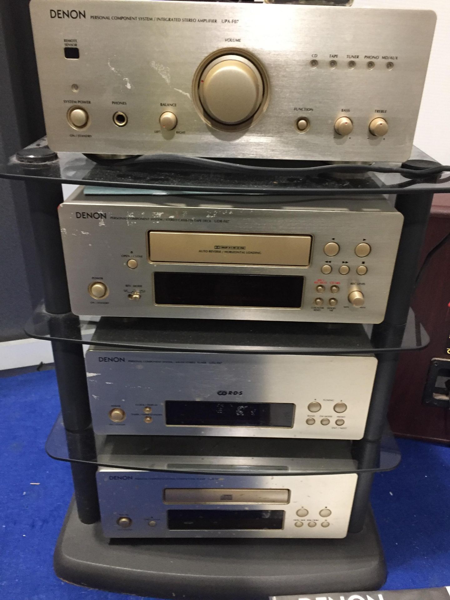 Denon D-F07 Personal Component System: UPA Pre-Main Amplifier, UTU AM FM Stereo Tuner, - Image 2 of 4