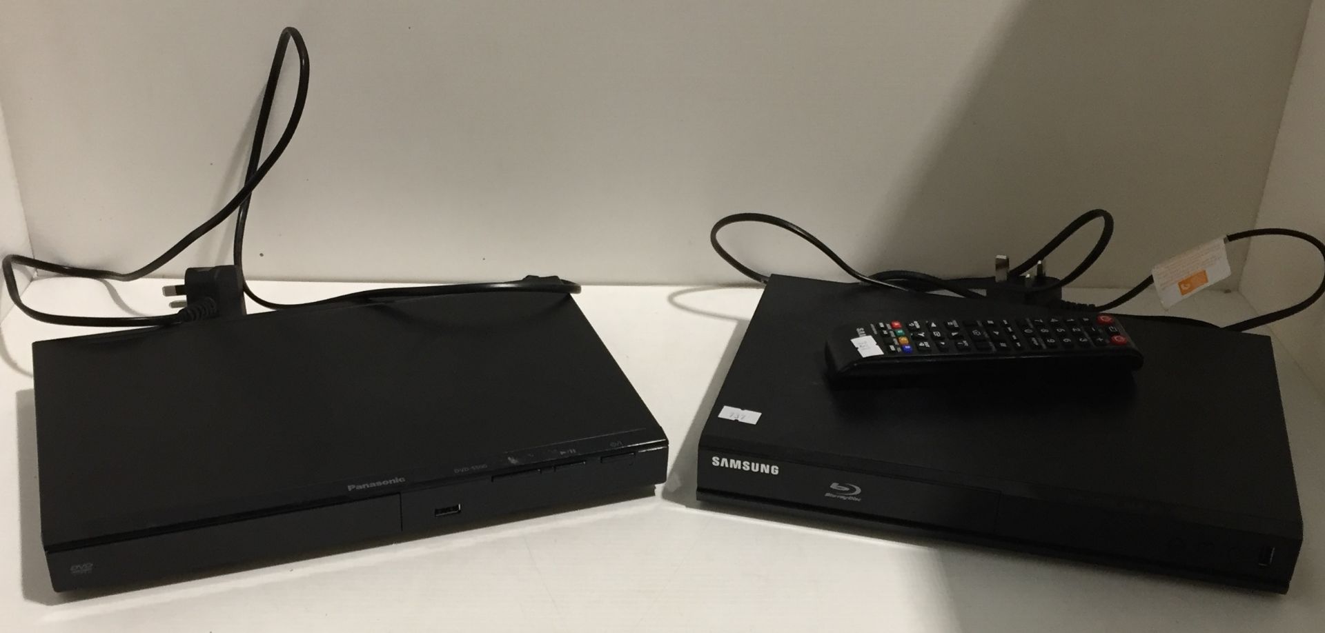 Samsung Blu Ray Disc Player BD-J4500R with remote control and Panasonic DVD - S500 - no remote