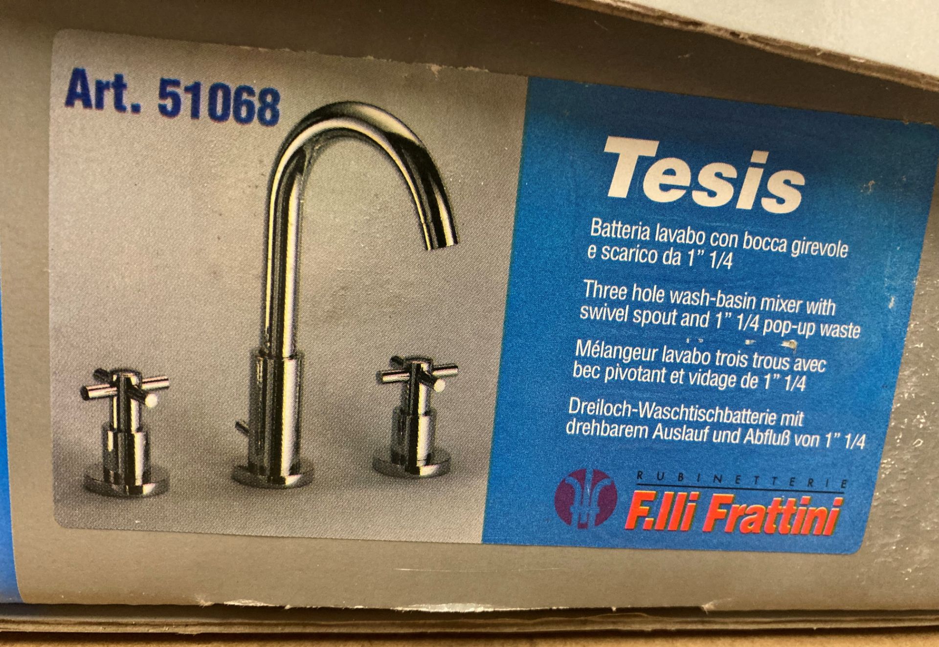 Filli Frattini Tesis 3H deck mounted basin mixer PUW - Image 2 of 2