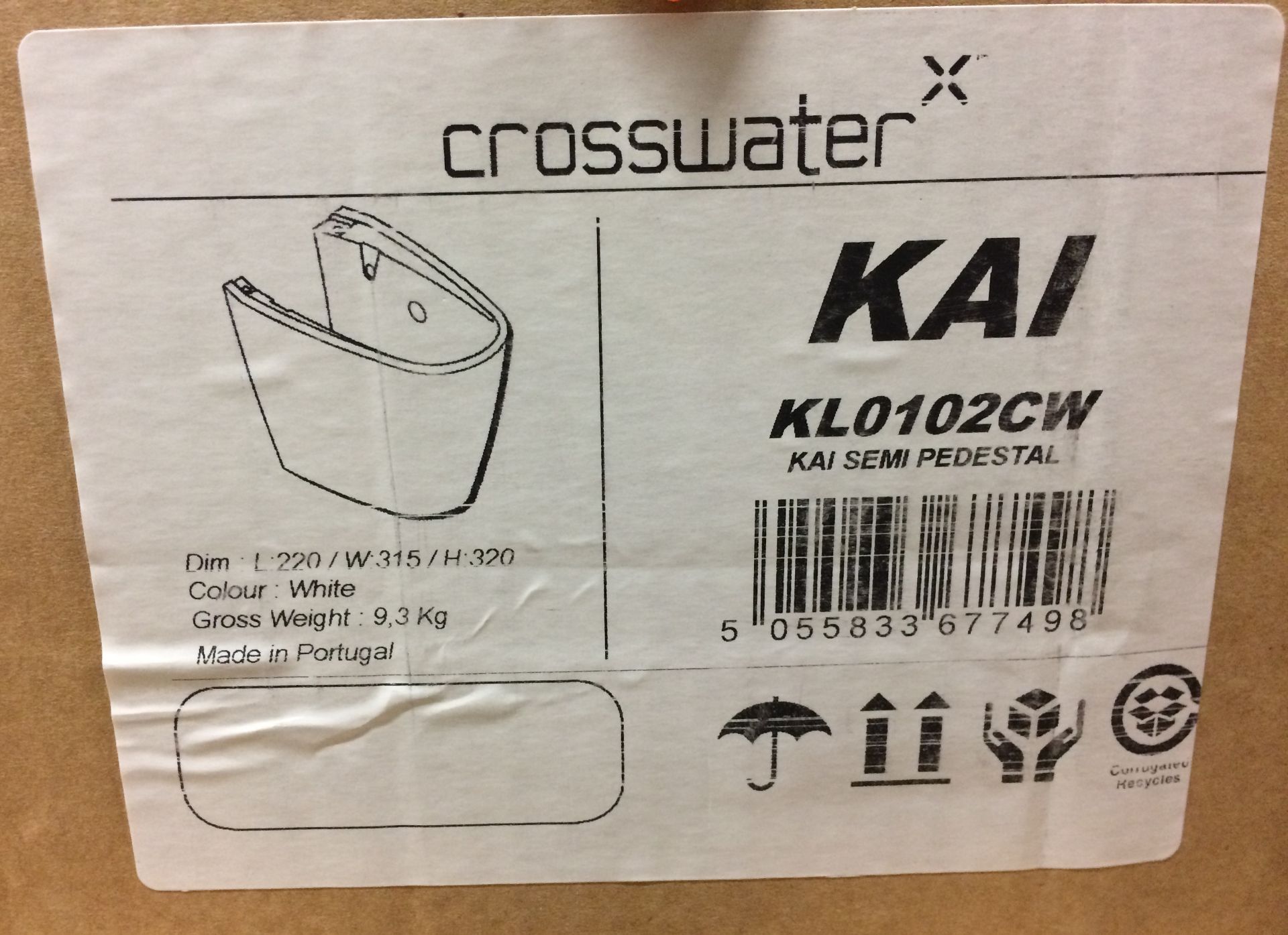 Crosswater Kai semi pedestal,