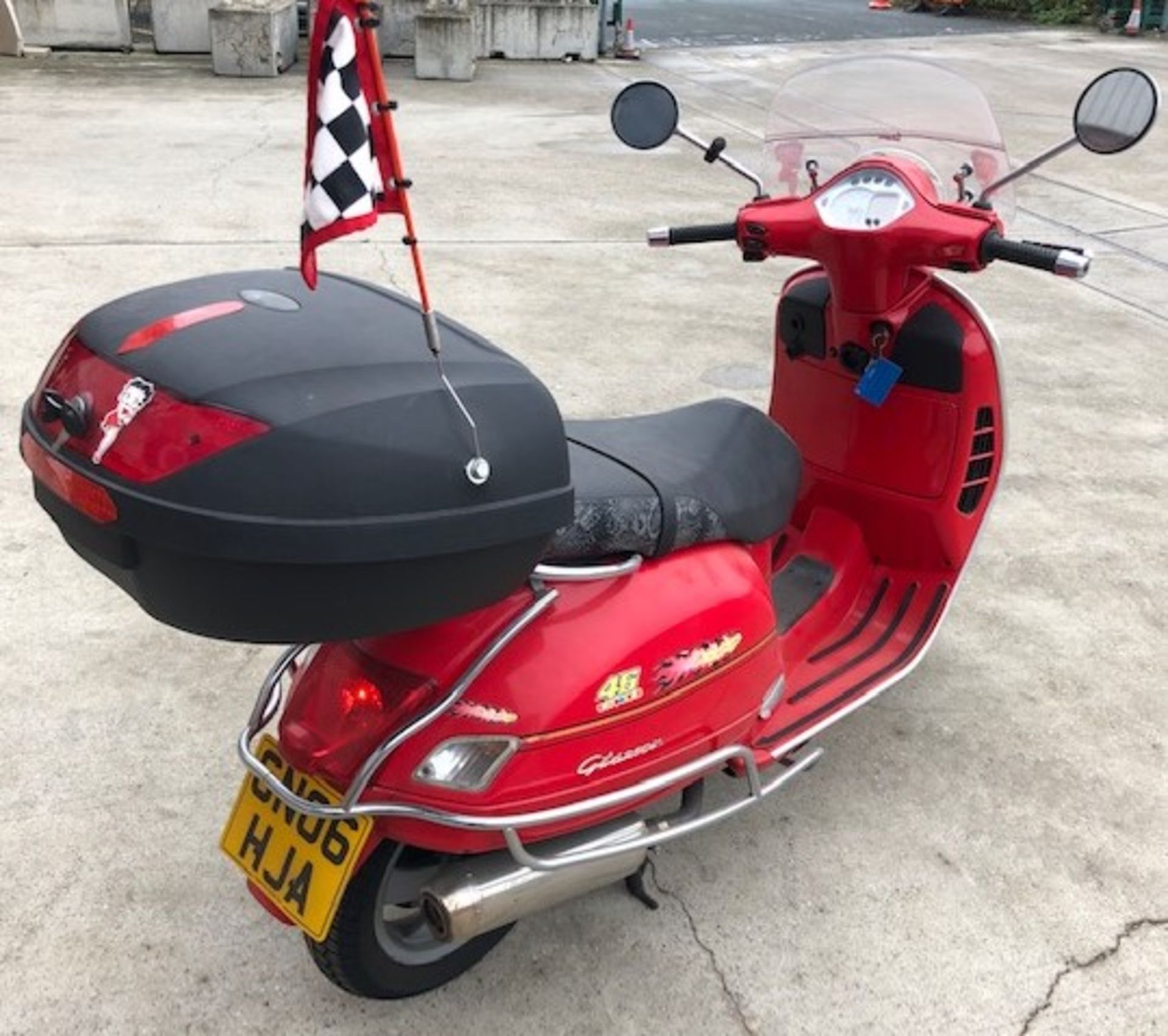 A PIAGGIO VESPA GTS (244cc) SCOOTER - Petrol - Red. Reg No: GN06 HJA. Recorded Mileage: 46,952+km. - Image 11 of 12