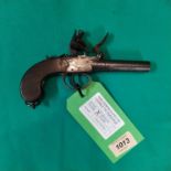 A London made Flintlock pocket pistol,