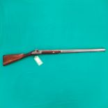 A fine quality 10 bore single barrel percussion shotgun by T.E.