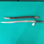 A British model 1856 sword bayonet with scabbard