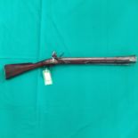 A Flintlock musketoon/Blunderbuss, 39 1/4" overall with a 24" barrel (approx),