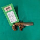 A Moore's Patent Firearms Co No.1 Derringer in .41" cal rim fire, S/No.