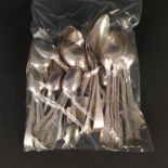 A large collection of silver spoons, various dates and makers,