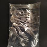 A large quantity of silver forks, various dates and makers,