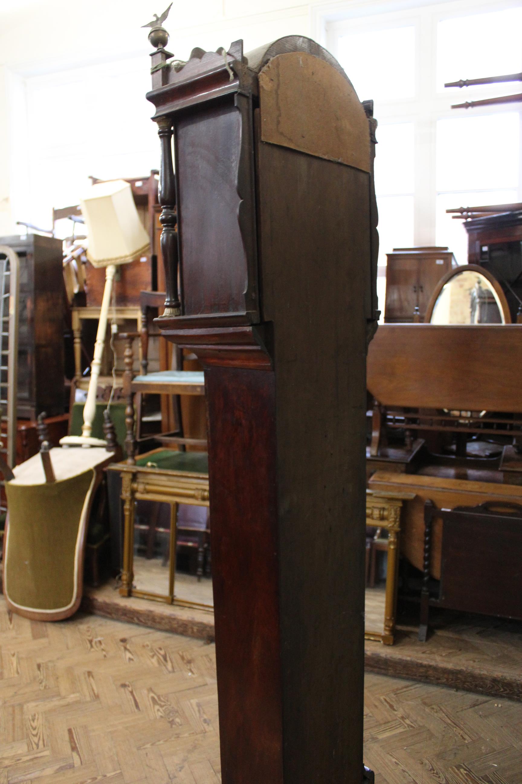 An early 19th Century mahogany eight day longcase clock with painted dial, marked Vismari, - Image 4 of 7