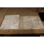 A Victorian Great Eastern Railway system paper map circa 1860/70,