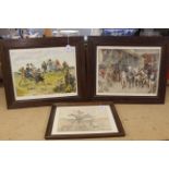 A pair of Victorian dated 1896 Pears prints in oak frames 'A Canter on the Heath' and 'Leaving