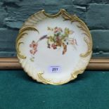 A Worcester blush ivory plate,