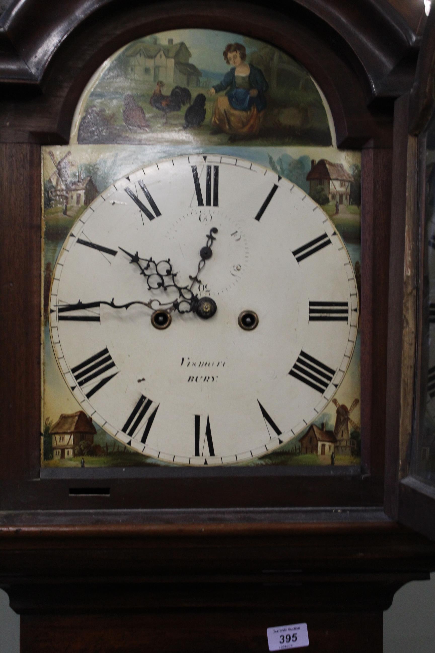 An early 19th Century mahogany eight day longcase clock with painted dial, marked Vismari, - Image 2 of 7