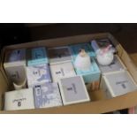 A selection of fifteen boxed Lladro porcelain Christmas year baubles,