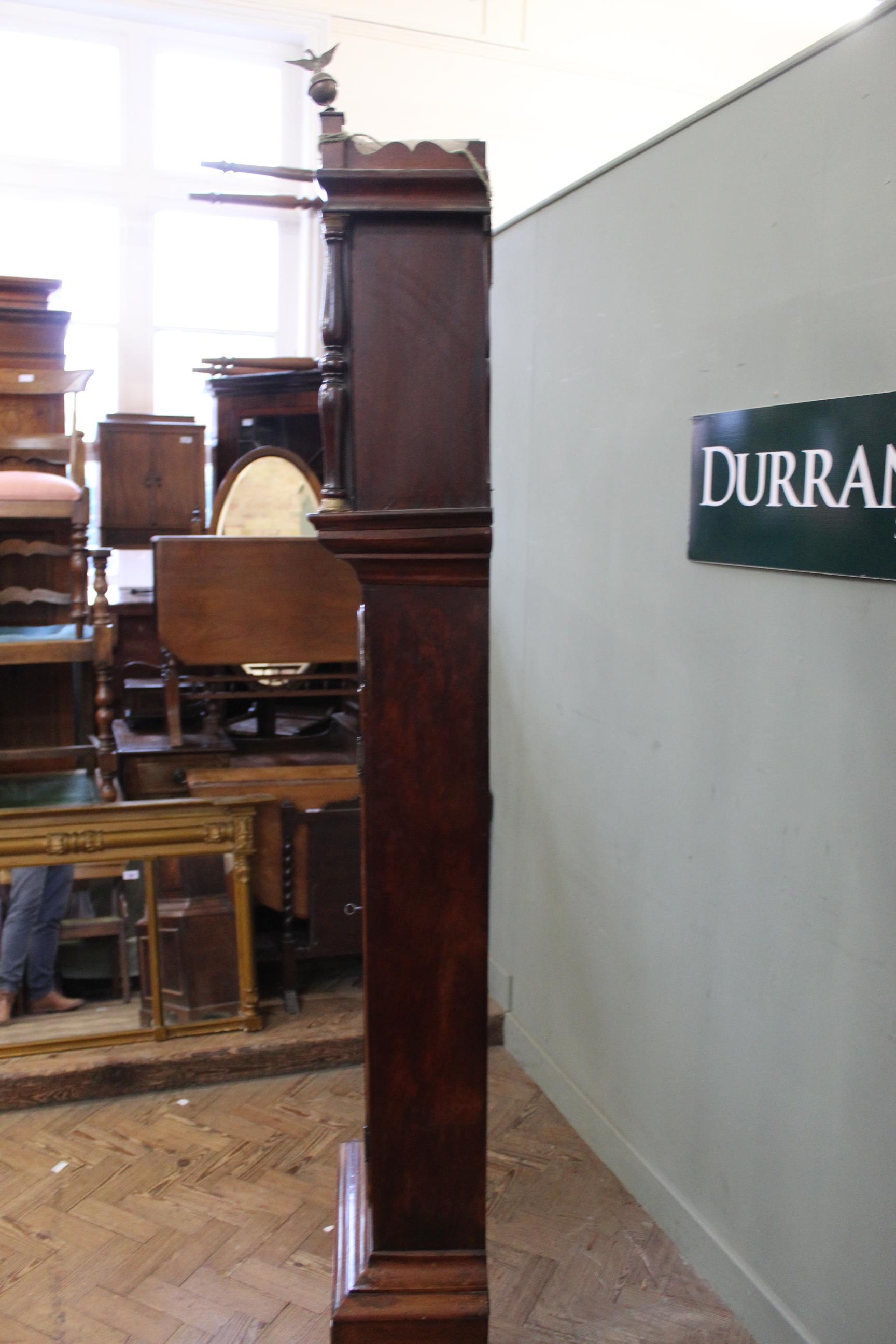 An early 19th Century mahogany eight day longcase clock with painted dial, marked Vismari, - Image 3 of 7