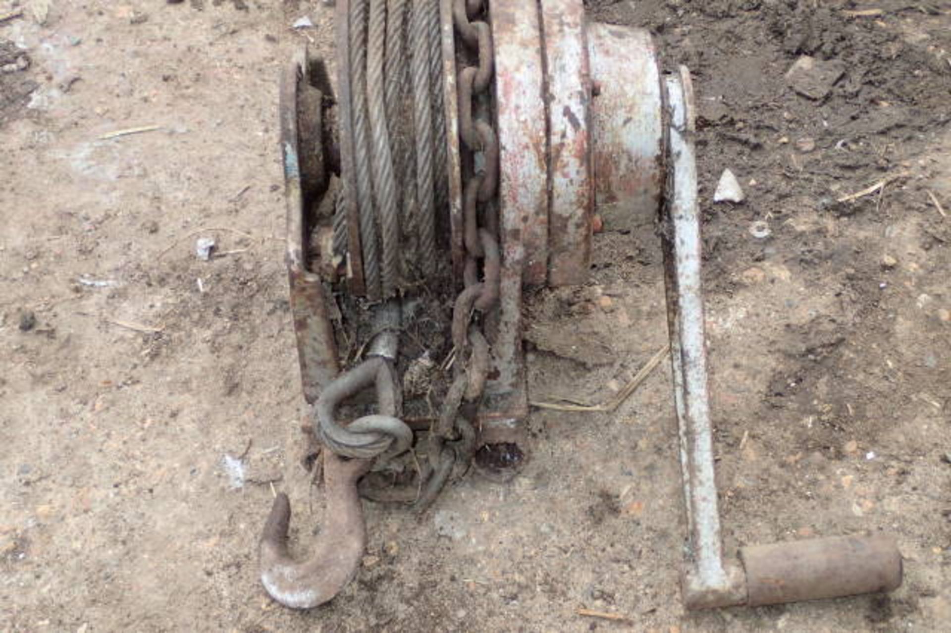 1 ton Mann Everton winch. Stored near Harleston, Norfolk.