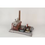 A large vintage Wilesco twin cylinder model steam plant with control unit