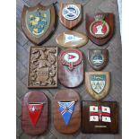 Various wooden plaques,