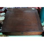 A Victorian large mahogany lap desk,