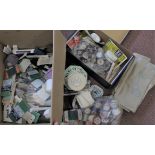 A very large selection of vintage ex-shop stock haberdashery items including reels of cotton,