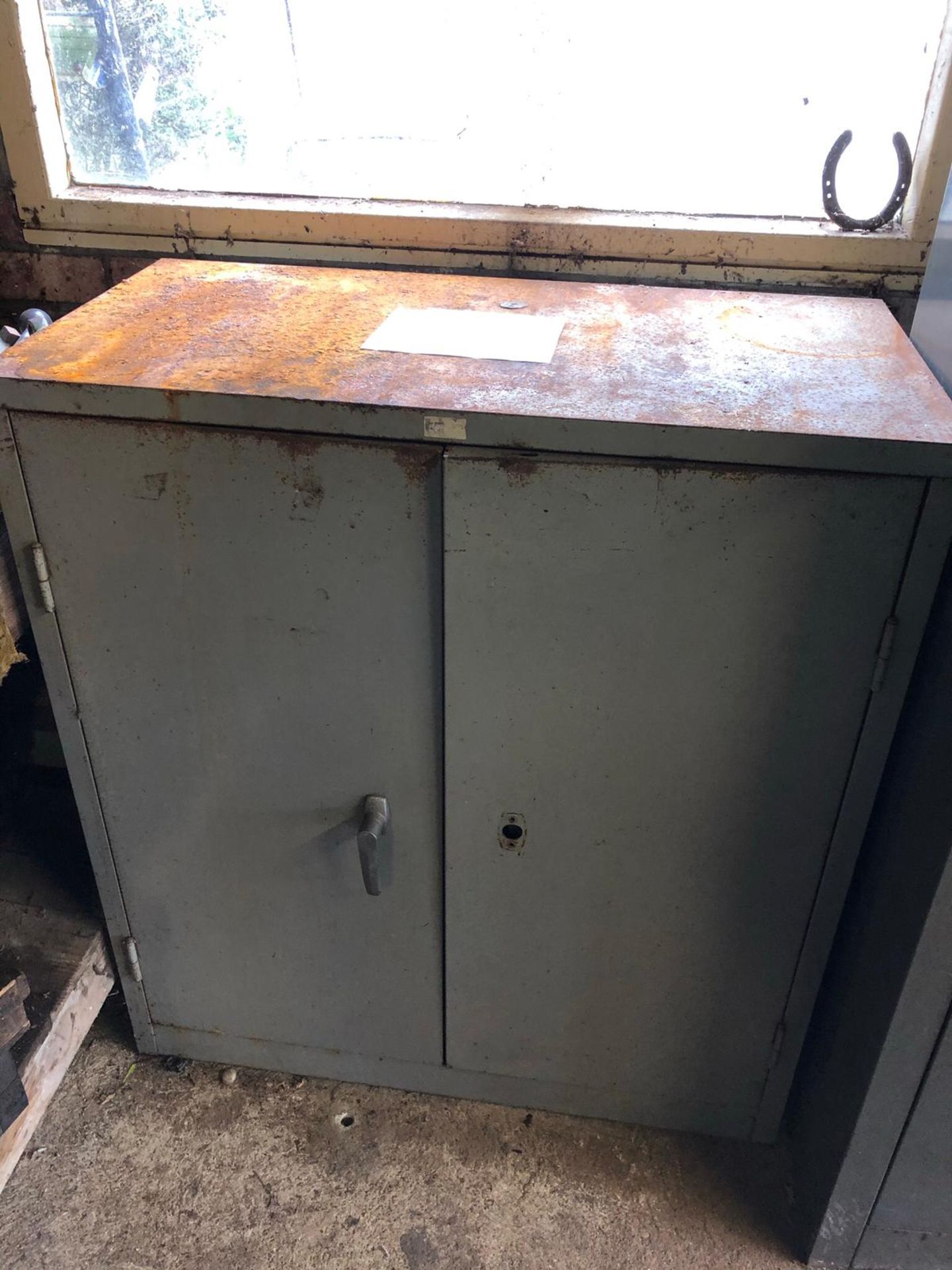 Metal Cabinet - 101cm x 90cm x 46cm Stored Gorleston, Norfolk. No VAT on this lot.