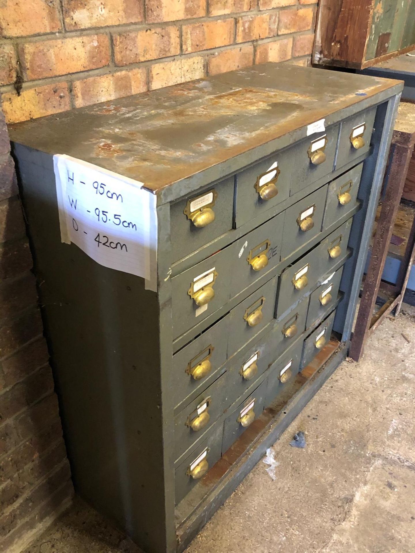 Metal Cabinet and Drawers - Height 95cm x Width 95.5cm x Depth 42cm Stored Gorleston, Norfolk. - Image 2 of 2