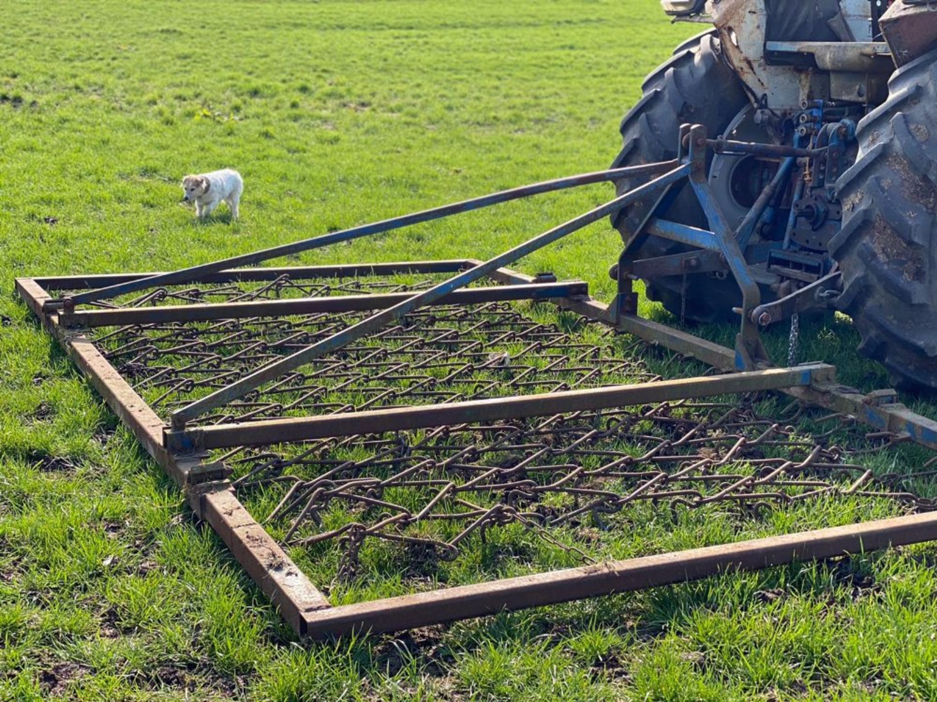 Mounted Folding Chain Harrows - good condition - 14 ft. Stored near Beccles, Suffolk. - Image 3 of 3
