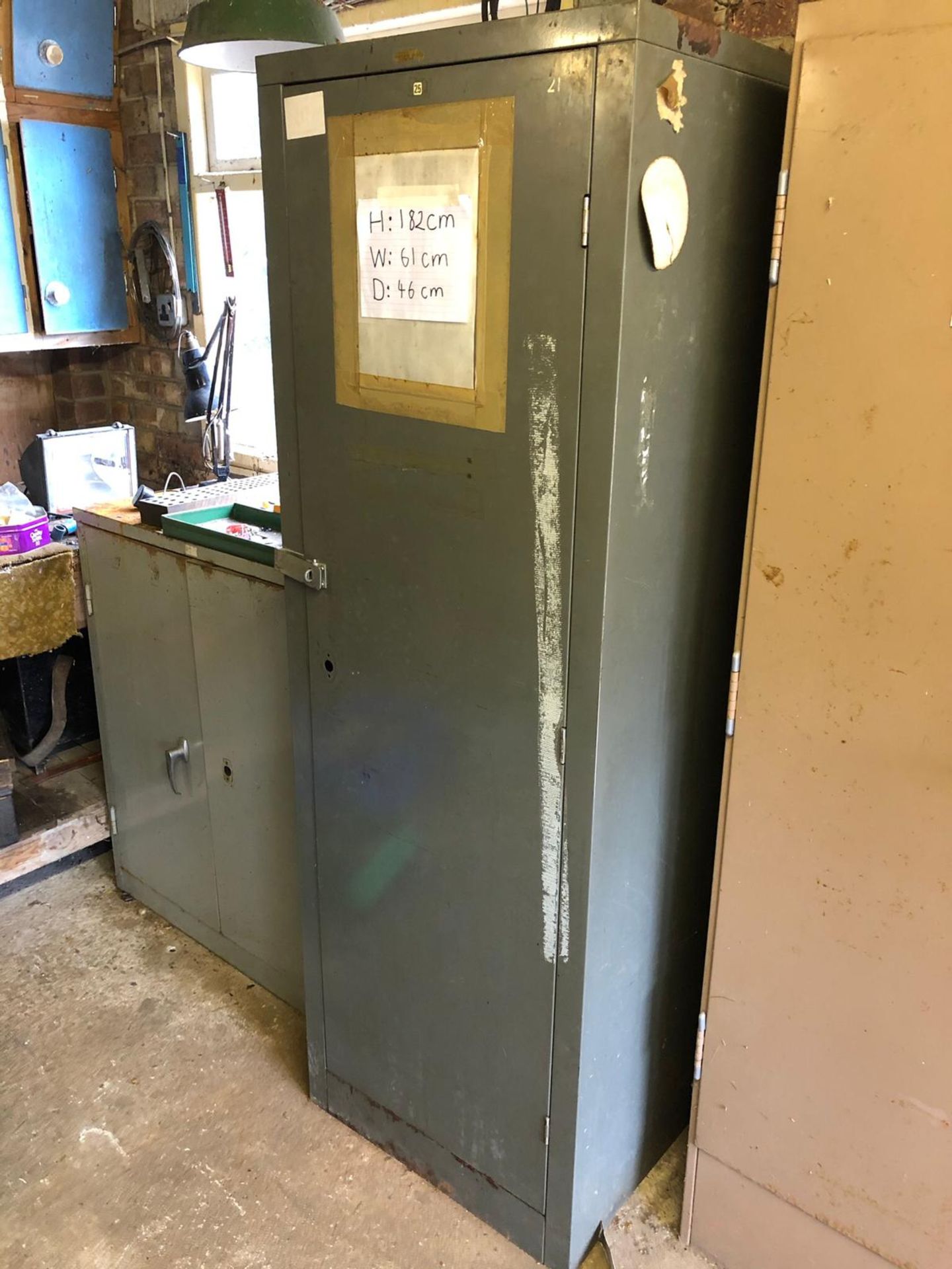 Metal Cabinet - 182cm x 61cm x 46cm Stored Gorleston, Norfolk. No VAT on this lot.