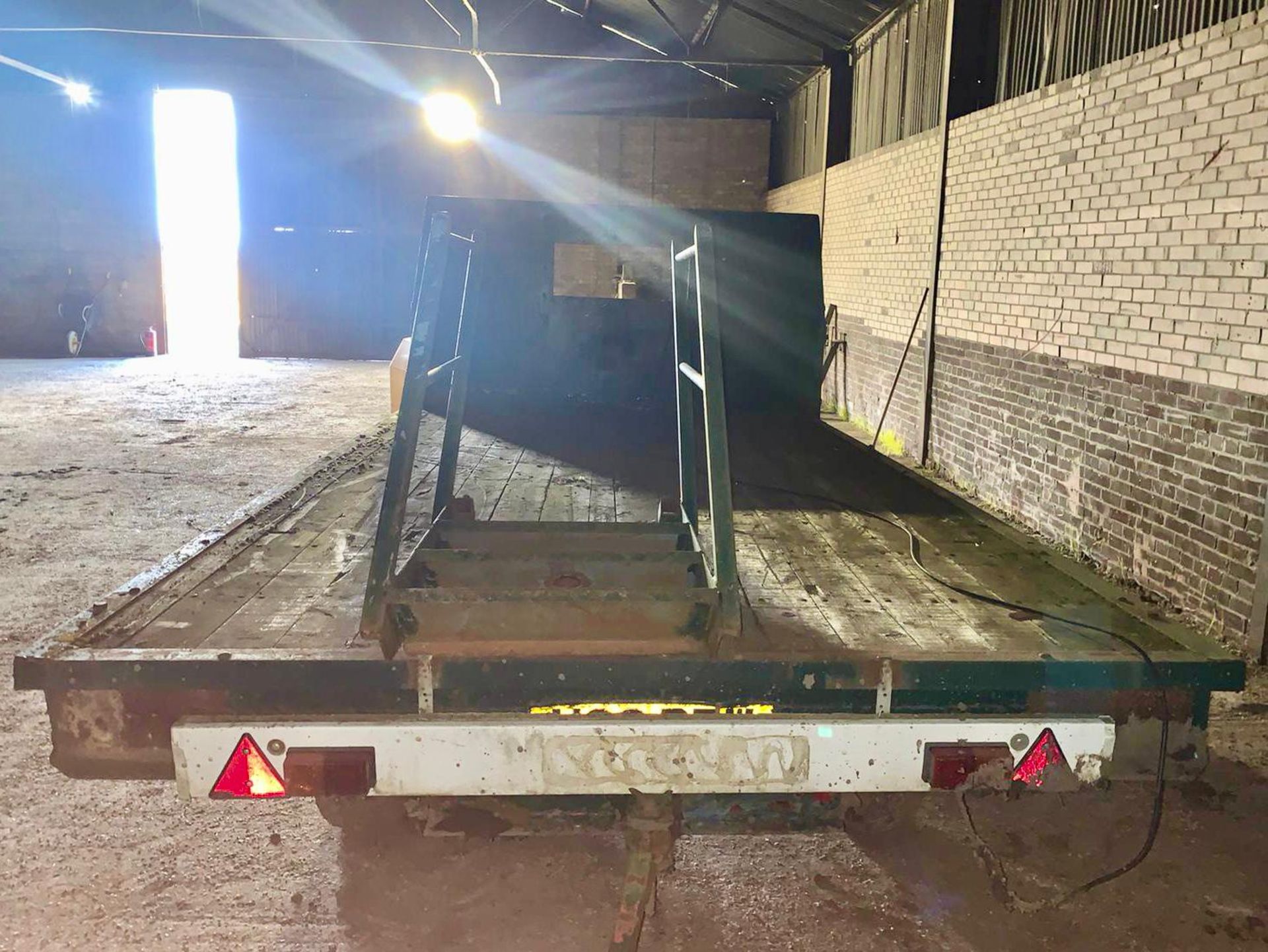 Flat bed trailer - 4.2m c/w steps and light board. Stored Chatteris, Cambridgeshire. - Image 2 of 2