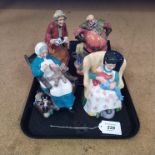 Four Royal Doulton figures, Falstaff HN 2054, Teatime HN 2255,