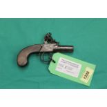 A Flintlock pocket pistol, action marked Twigg London,