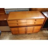 A mid Century design four drawer two cupboard combination sideboard