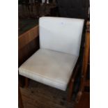 A period cream vinyl bentwood armchair