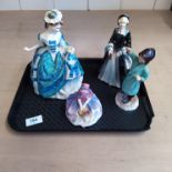 Four Royal Doulton figurines, Monica, Janice,