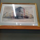A framed watercolour of 'Sutherland Avenue, Pimlico 1939',