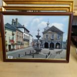 Three framed oil paintings on board signed Keith Hastings of Market Cross,