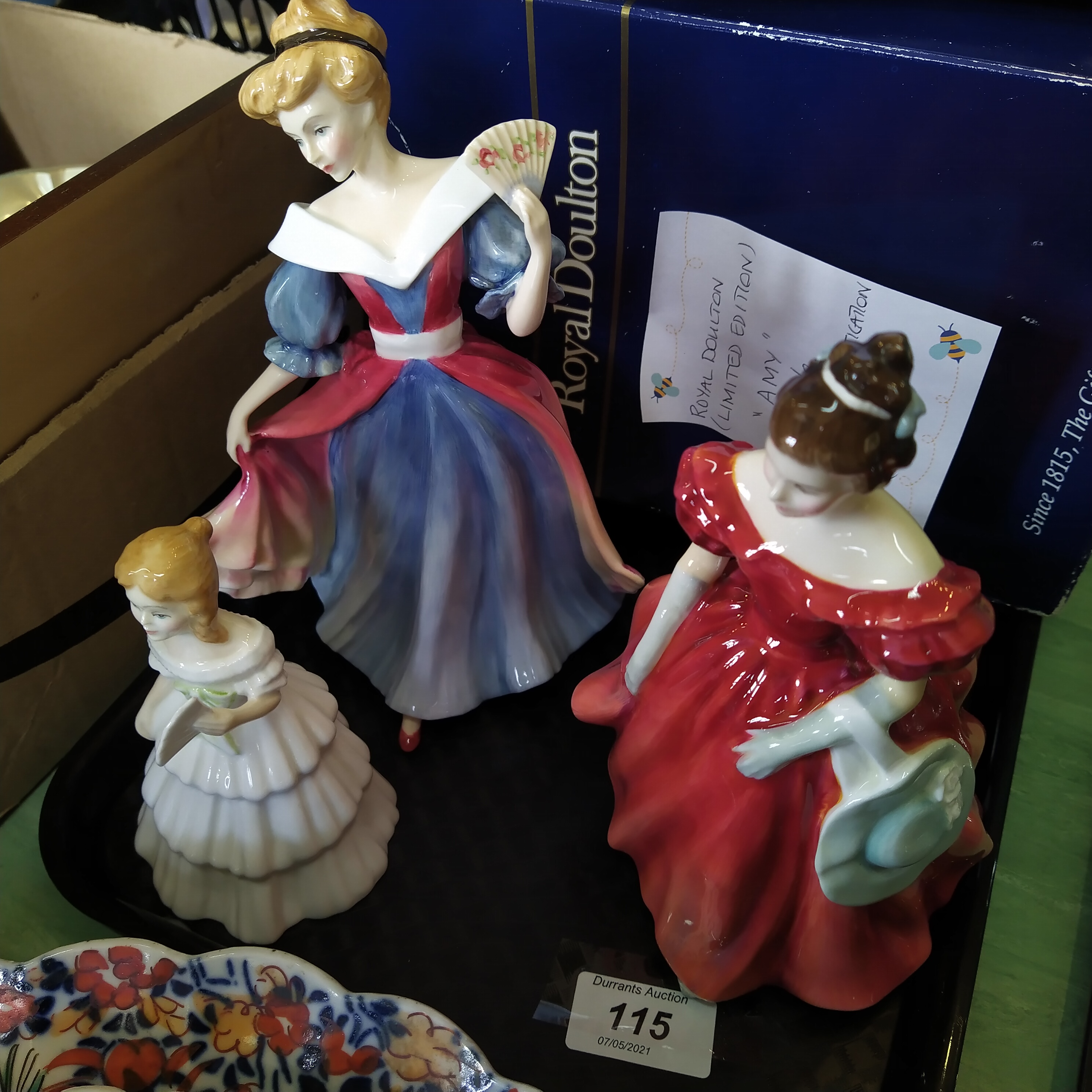 Three Royal Doulton figurines, Amy HN 3316 with box, - Bild 2 aus 3