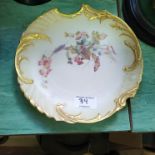 A Worcester blush ivory plate,