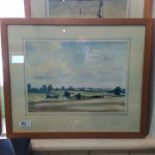 Two framed watercolours with landscape scenes signed I M Morgan and dated 1971/76 plus a framed