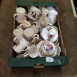 A box of recent Royal commemorative mugs (approx thirty five)