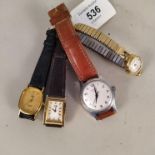 A lady's Bulova quartz watch, a lady's gold plated Rotary,