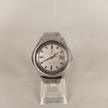 A 1970's Omega automatic wristwatch Seamaster steel case, bracelet, linen dial (as found,