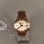 A Bulova Accutron tuning fork quartz gents gold plated wristwatch